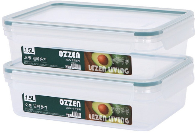 리젠리빙 오젠 밀폐용기, 2개, 1.5L
