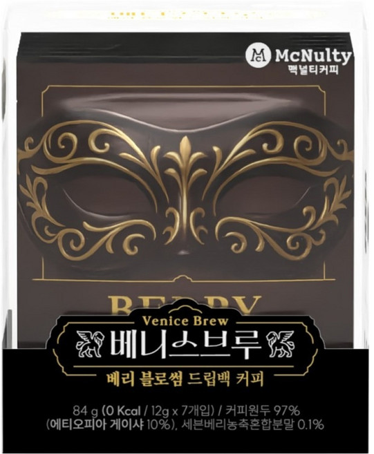 맥널티커피 베니스브루 베리 블로썸 드립백 커피, 1개, 7개입, 12g