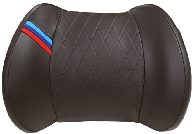 에제스 BM 프리미엄 차량용 허리쿠션, 다크 브라운, 1개