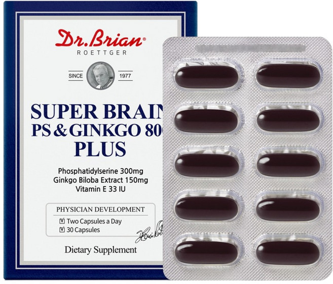 닥터브라이언 슈퍼 브레인 포스파티딜세린 징코 800 플러스 24g, 30정, 1개