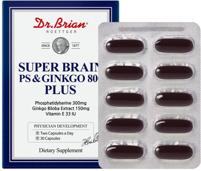 닥터브라이언 슈퍼 브레인 포스파티딜세린 징코 800 플러스 24g, 30정, 1개 - 쿠팡