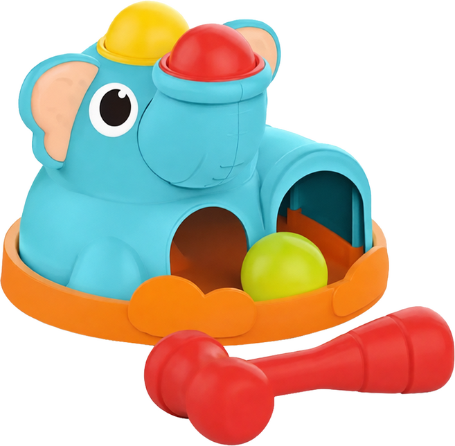 PLAYFUL TOYS 頑玩具 大象敲敲樂, 混和顏色, 1套