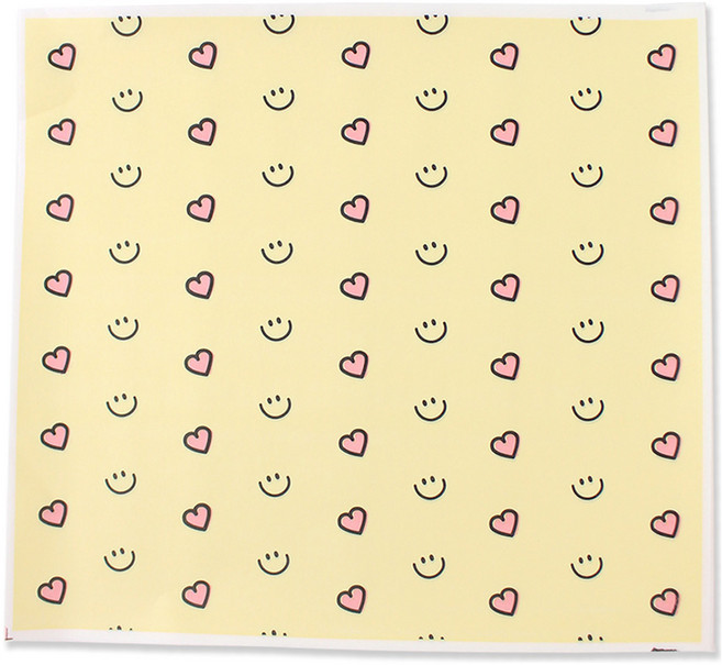 아이엔피 다용도 디자인 미니 코팅깔지 미소하트 16.5 x 18cm, 1개, 100개입