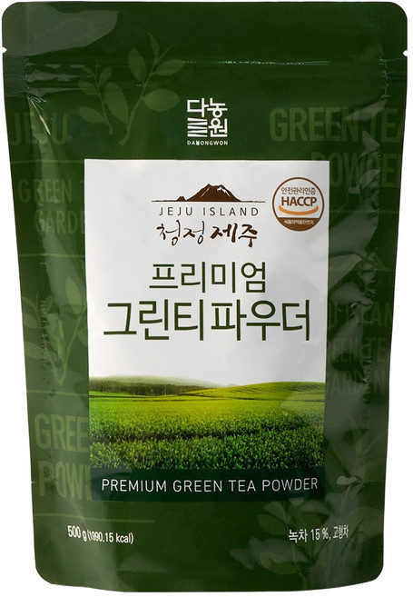 Danongwon 清淨濟州頂級綠茶粉, 1個, 1入, 500g