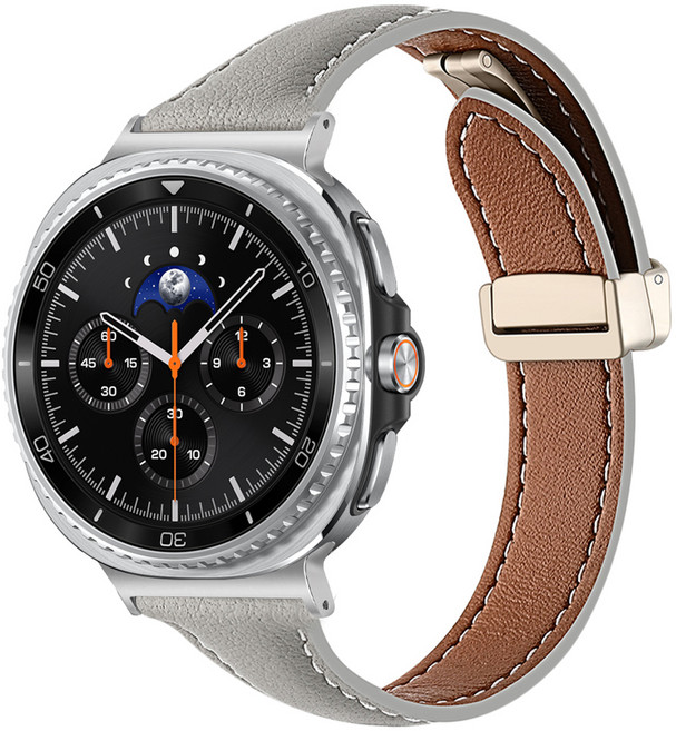 스페이스쉴드 마그네틱 디버클 슬림 레더 스트랩, 인디실버, 1개