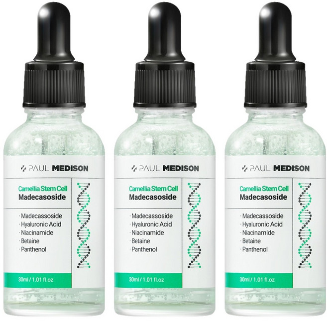 PAUL MEDISON 山茶花幹細胞積雪草苷安瓶, 3個, 30ml
