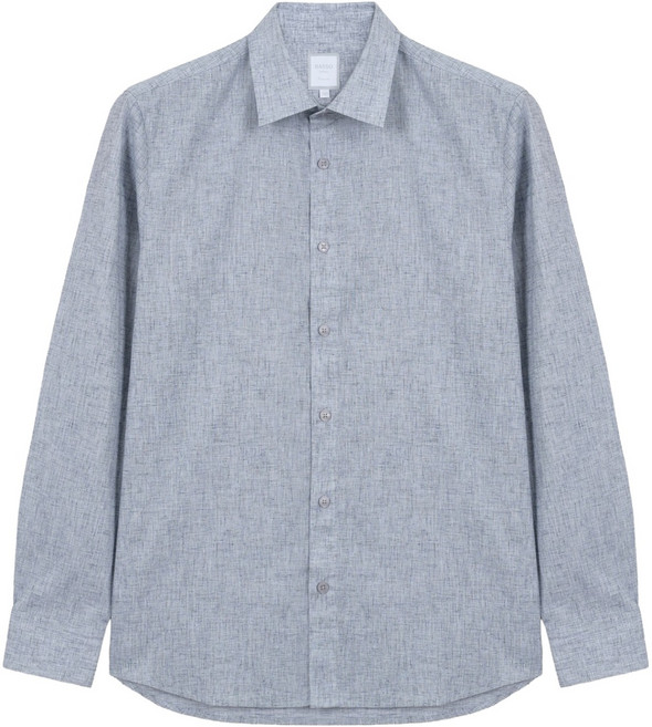 BASSO Homme 男士涼感亞麻微格紋襯衫 WSY1TT2