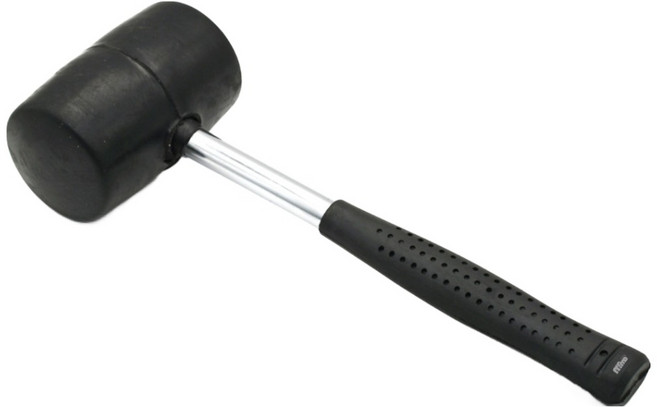 모모 캠핑용 고무망치 300g, 블랙, 1개