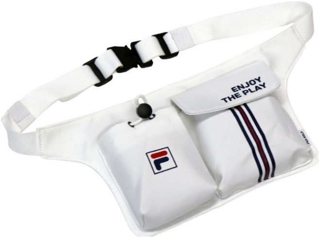 휠라골프 파크골프 웨이스트 파우치 가방, 1개, 화이트