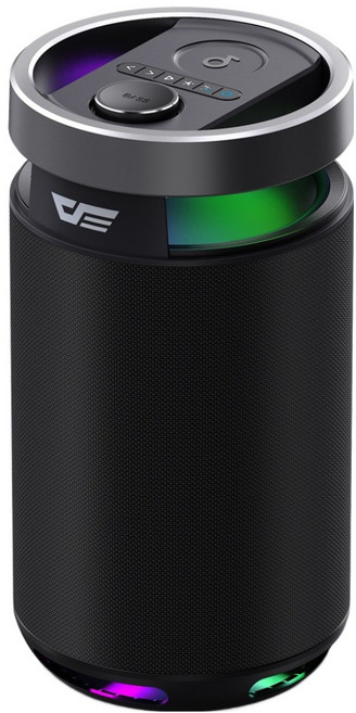 다크플래쉬 포터블 RGB 360 블루투스 스피커, 블랙, darkFlash CanX