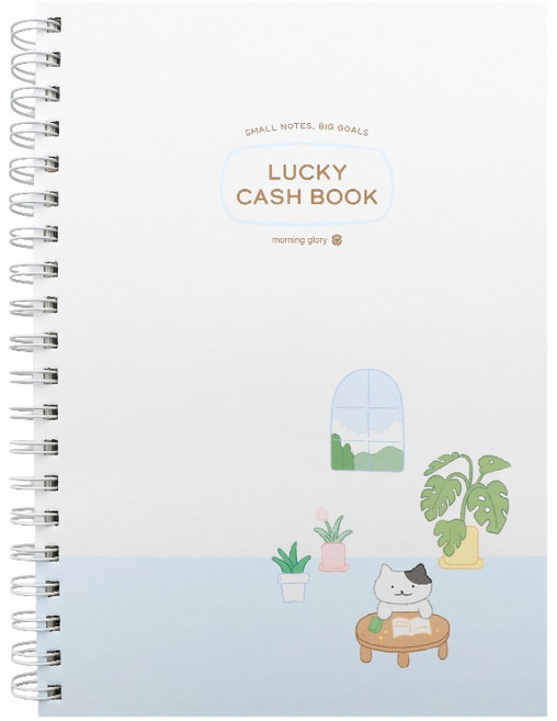 모닝글로리 행운고양이 가계부, 1개, 혼합색상