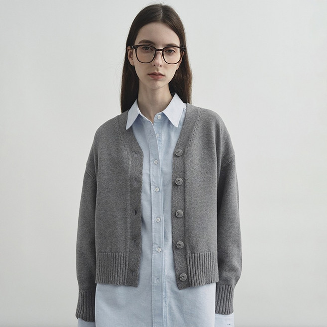 몽돌 여성용 베이직 코튼 가디건 MDCD001