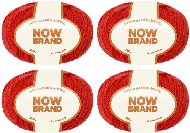 울클럽 나우브랜드 고급 울혼방 울노바 뜨개실 80g, 807 토마토레드, 4개