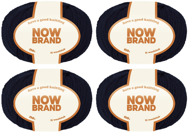 울클럽 나우브랜드 고급 울혼방 울노바 뜨개실 80g, 5048 미드나잇블루, 4개