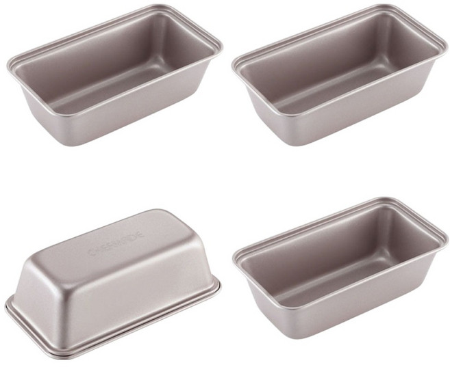 쉐프메이드 오란다팬 미니파운드 미니식빵틀, 4개