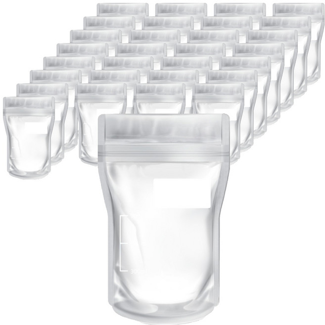 요리를그리다 테이크아웃 커피 음료 투명 눈금 지퍼백 15 x 22 cm 600ml, 중(M), 50개, 1개입