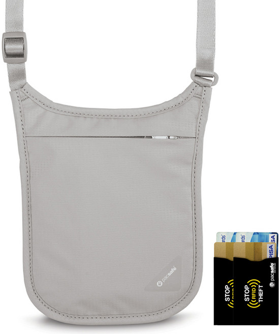 pacsafe SafeMoney V75 頸掛包 + 卡套 2入組