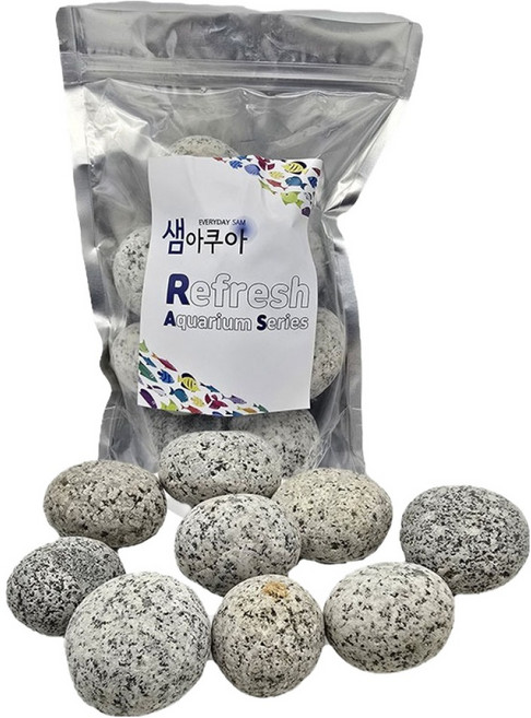 샘아쿠아 리프레쉬 어항 수석 장식 스톤볼 1.5kg, 1개