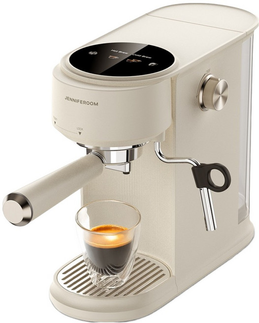제니퍼룸 19bar 반자동 커피머신, 오트밀, JRK-SCM19F1OM