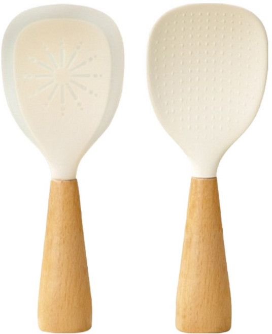 루꼴라 스탠딩 주걱 2종 세트, 투명, 화이트, 1세트