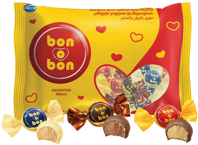 본오본 어쏘티드 초콜릿 3종 x 50p 세트, 750g, 1개