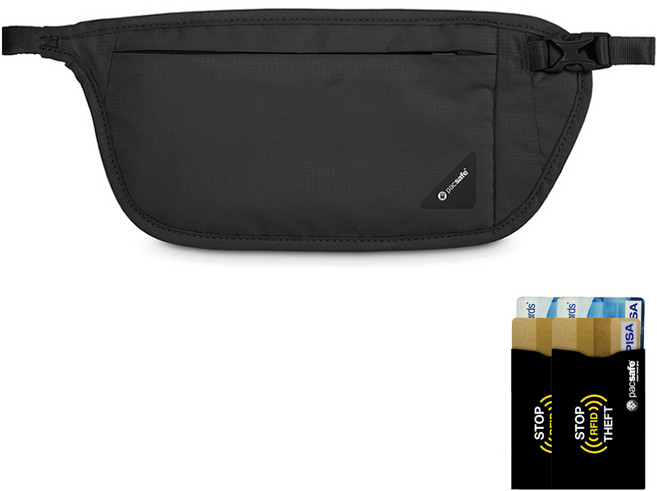 pacsafe CoverSafe V100 腰包 + 卡套 2入組