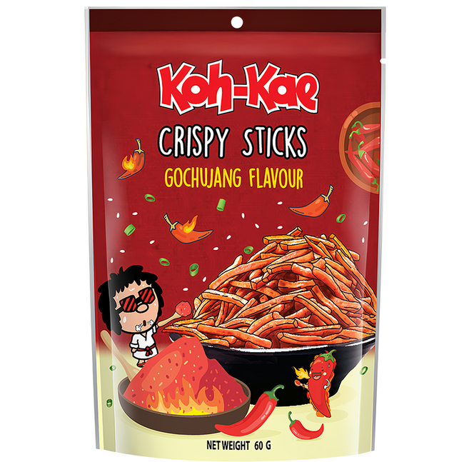 Koh-Kae 大哥 韓式辣醬風味脆脆條, 60g, 1個