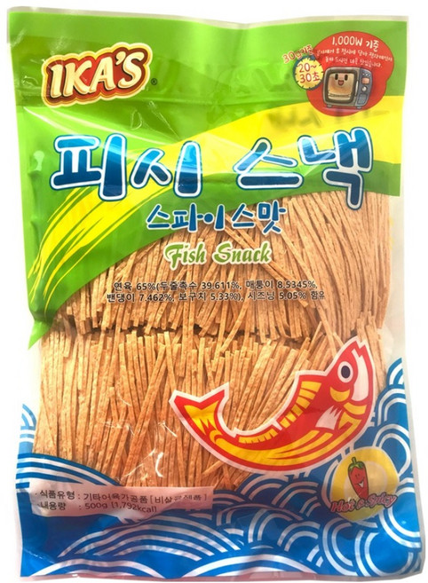 이카스 피시스낵 스파이스맛, 500g, 1개