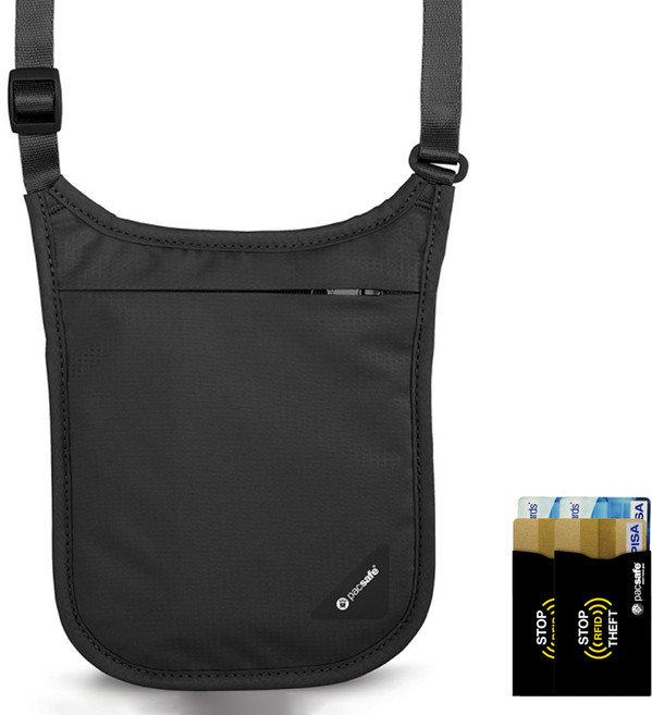 pacsafe CoverSafe V75 頸掛包 + 卡套 2件組