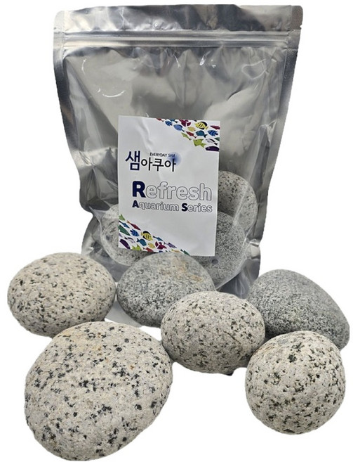 샘아쿠아 리프레쉬 어항 수석 장식 스톤볼 2kg, 1개