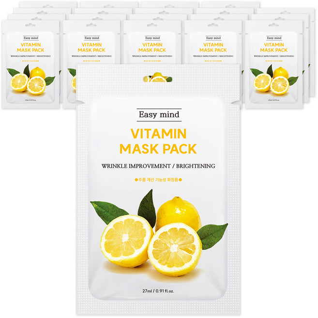 이지마인드 비타민 마스크팩 27ml, 20개, 1개입