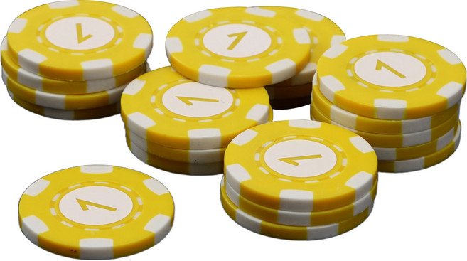 Lexio 플러스 점수칩 1점, 옐로우, 20개