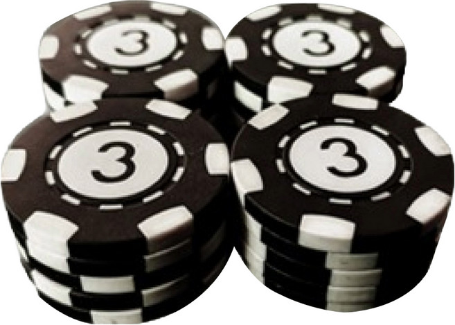 Lexio 플러스 점수칩 3점, 블랙, 20개