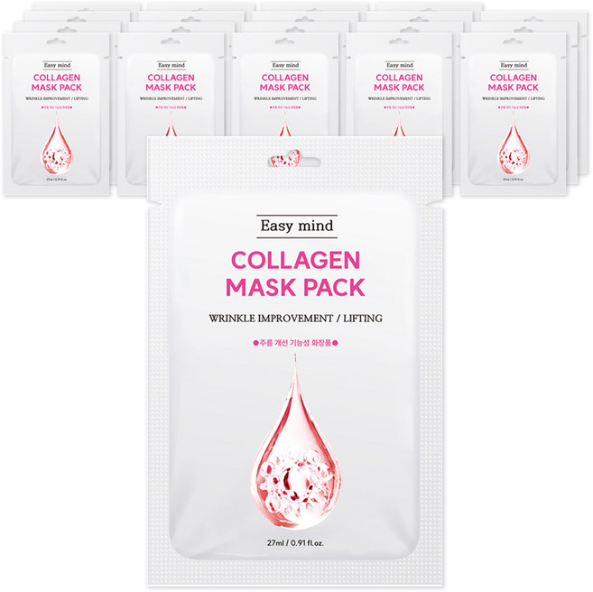 이지마인드 콜라겐 마스크팩 27ml, 20개, 1개입