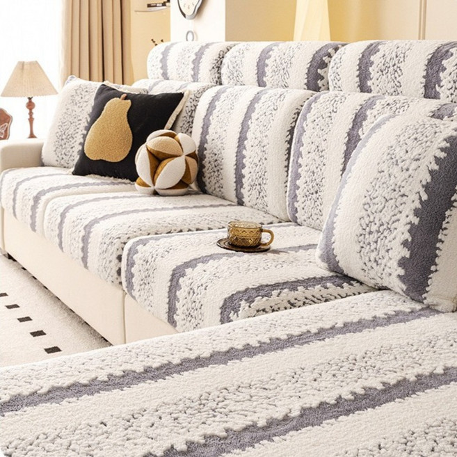 엑스터 촉감 좋은 분리형 소파커버 풀구성 패키지 3인, 그레이, 1개