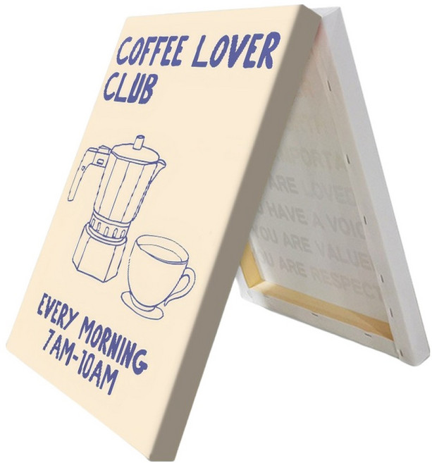 바이데 카페 인테리어에 도움이 되는 예쁜 캔버스 포스터 그림 커피B 내부프레임