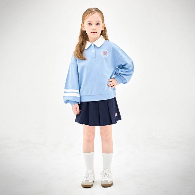 JELISPOON 兒童可愛百褶裹身裙褲