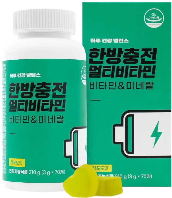 니몸내몸 한방충전 멀티비타민 젤리 210g, 70정, 1개 - 쿠팡
