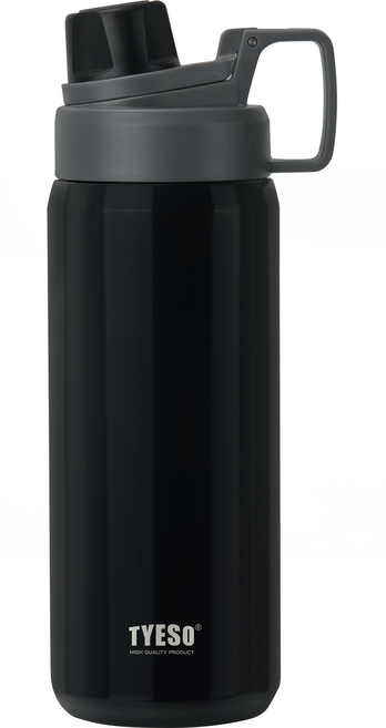 TYESO 泰碩 304不鏽鋼幻彩系列運動保溫水壺, 瑪瑙黑, 750ml, 1個