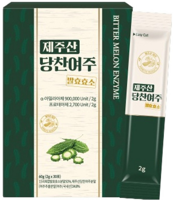 지비엠에스 제주산 당찬여주 발효효소 30p, 60g, 1개