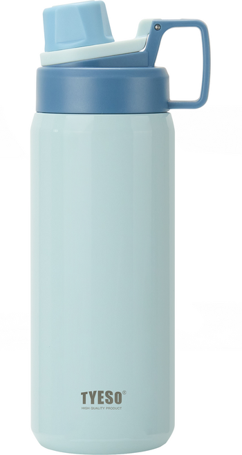TYESO 泰碩 304不鏽鋼幻彩系列運動保溫水壺, 天空藍, 750ml, 1個
