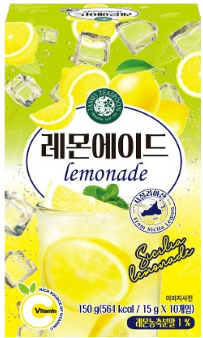 제임스티스푼 레몬에이드, 1개, 10개입, 15g