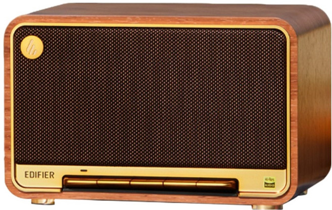 에디파이어 레트로 복고풍 60W 무선 탁상 블루투스 스피커, D32, 브라운