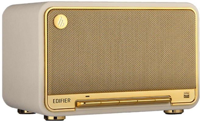 에디파이어 레트로 복고풍 60W 무선 탁상 블루투스 스피커, D32, 화이트