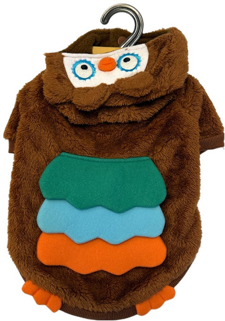 패리스독 반려동물 캐릭터후드 점퍼 부엉이, 혼합색상, 1개