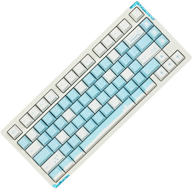 몬스타기어 스텔라75 밀감 눈냥 풀알루미늄 블루투스 매크로 커스텀 기계식 유무선겸용 키보드, 치즈화이트, STELLA75, 제조사축