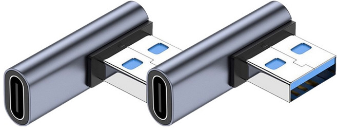 컴스 USB C to A타입 OTG 꺾임 젠더 CP068