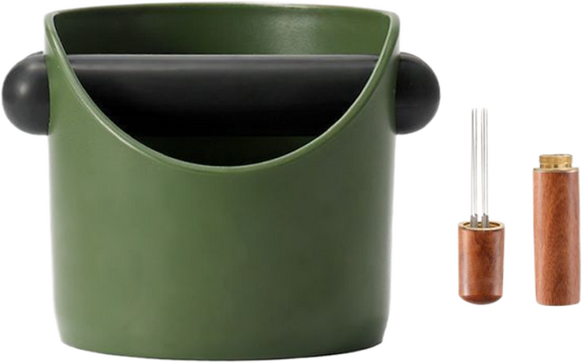 노이원 세척용이한 커피넉박스 11 x 10 cm + 니들 세트, 그린(박스), 1세트