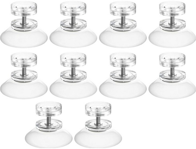 미누네 나사 볼트형 압축 흡착판 32mm, 투명, 10개