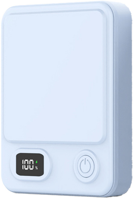 뉴클 난연소재 미니닷 맥세이프 고속충전 마그네틱 보조배터리 5000mAh C타입, 스톤그레이, NCPB-5KPD-24-LG